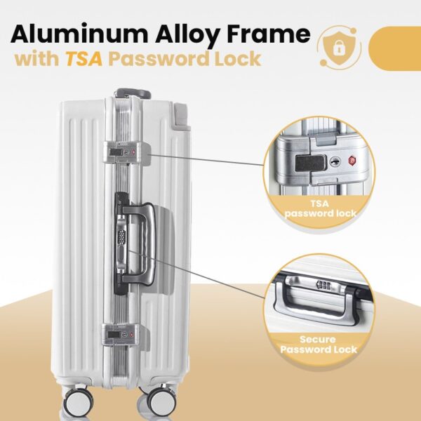 ✨Durable & Spacious✨ Aluminium Frame Hard Shell Luggage - Image 8