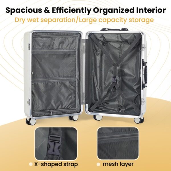 ✨Durable & Spacious✨ Aluminium Frame Hard Shell Luggage - Image 7