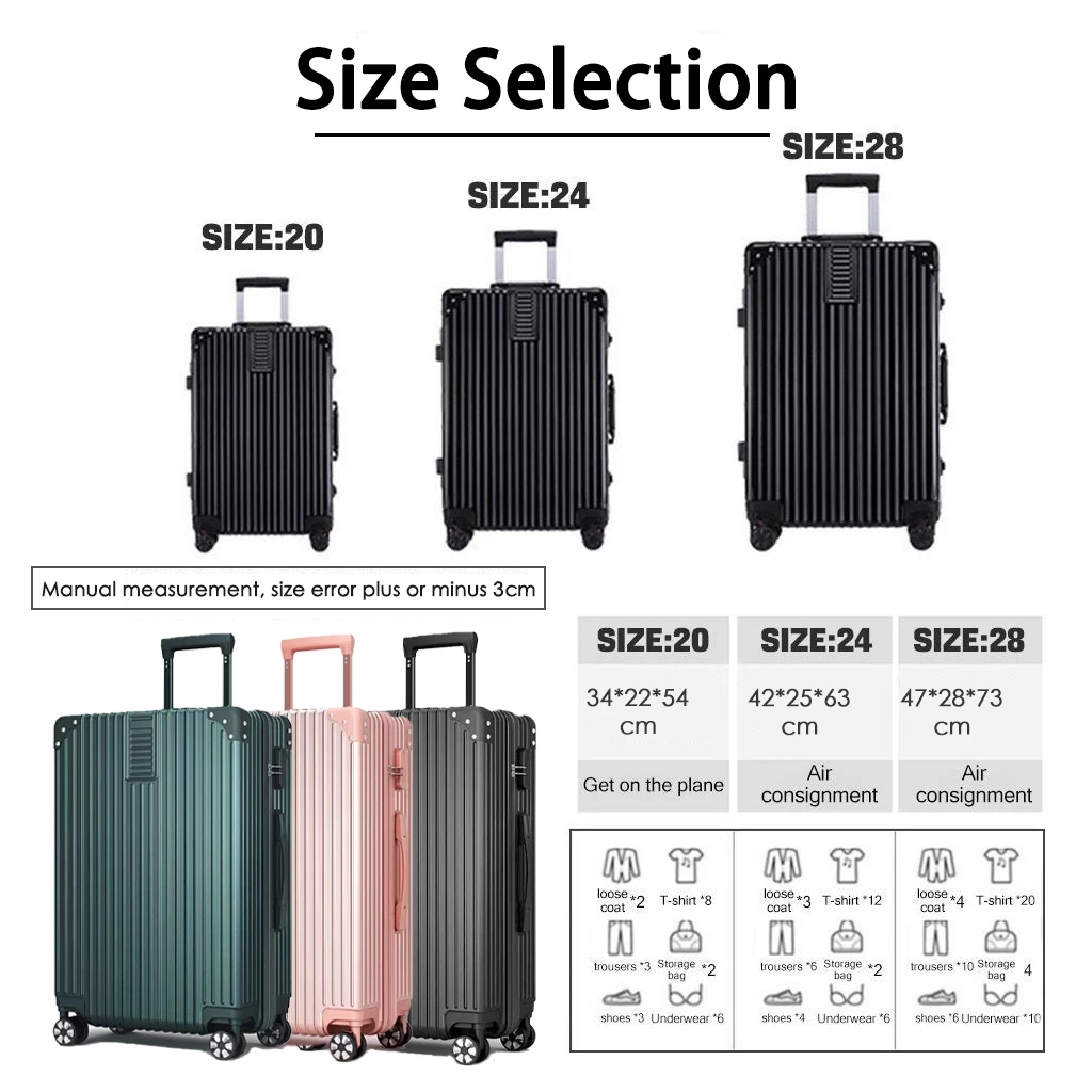 Double Lock Luggage Set - 图片 2