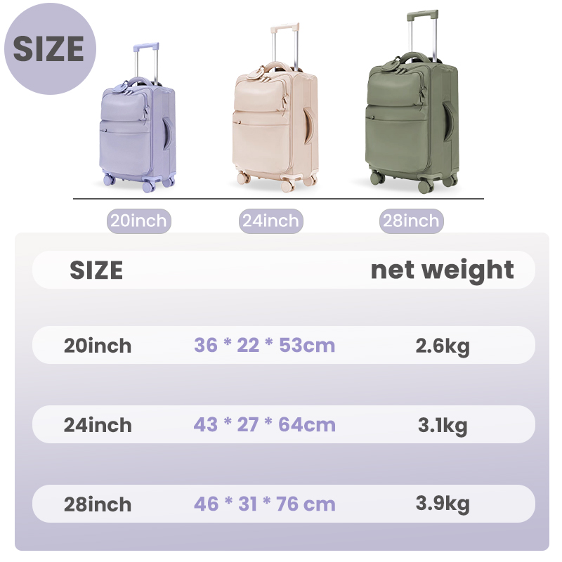 Ultra-Light Nylon Luggage Set - 图片 3